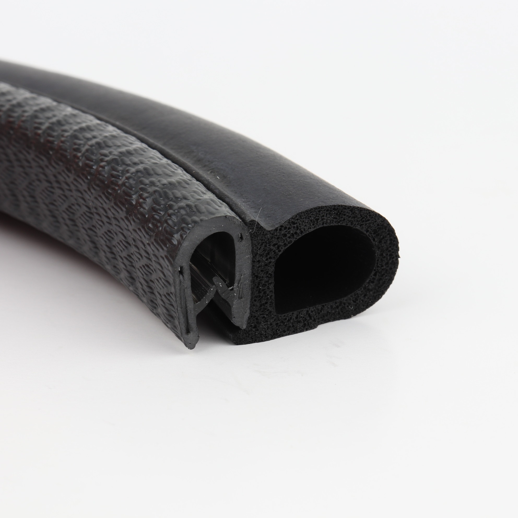 Kantenschutz-Dichtprofil - PVC/EPDM - mit Dichtung seitlich - Klemmbereich 2-4mm