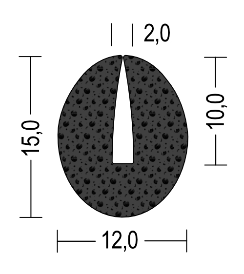 Moosgummi U-Profil / Fassungsprofil 2mm - NBR - Kantenschutz