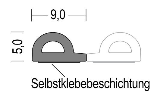 Zellkautschuk-P-Profil, Nr. 578.9509