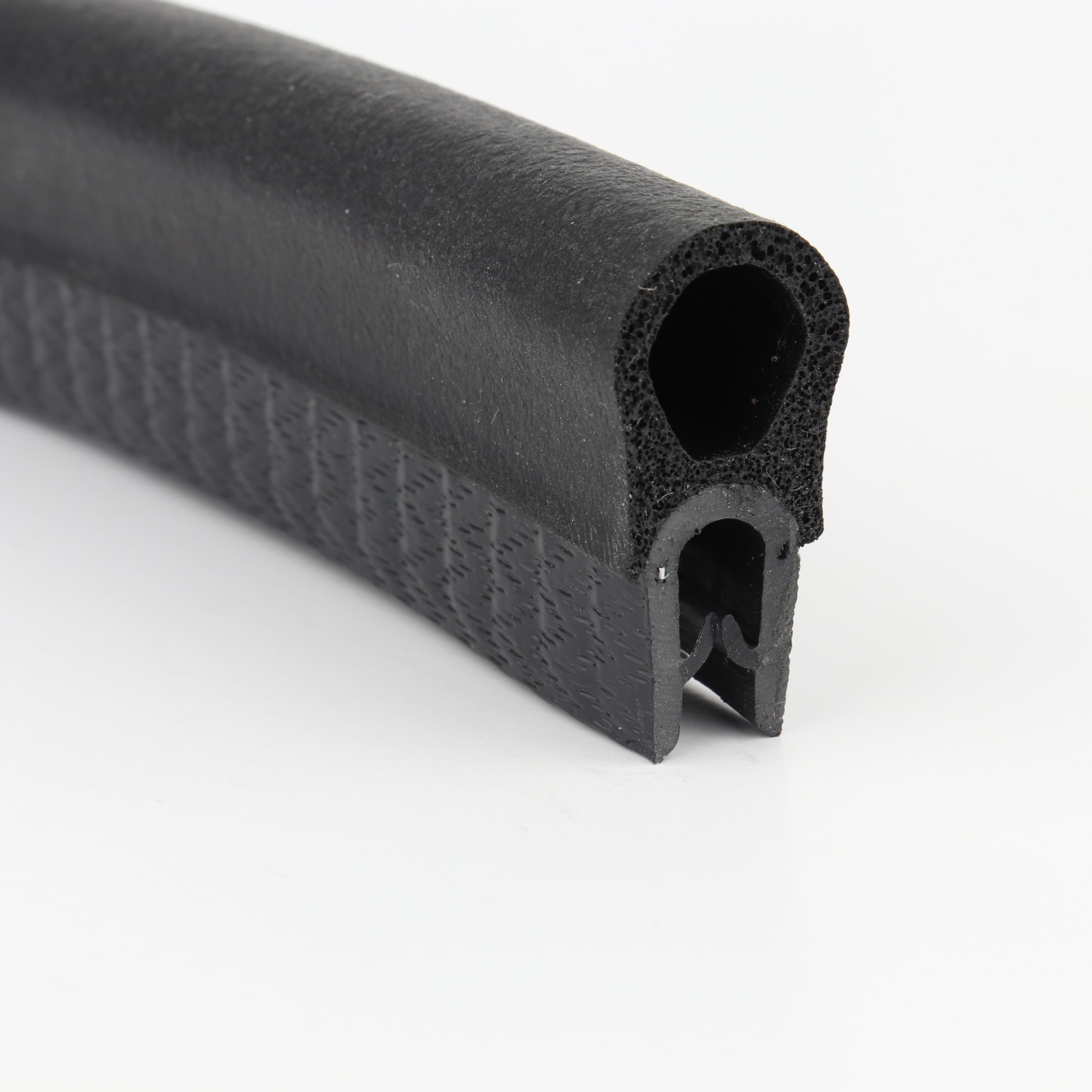 Kantenschutz-Dichtprofil - PVC/EPDM - mit Dichtung oben - Klemmbereich 1-4mm