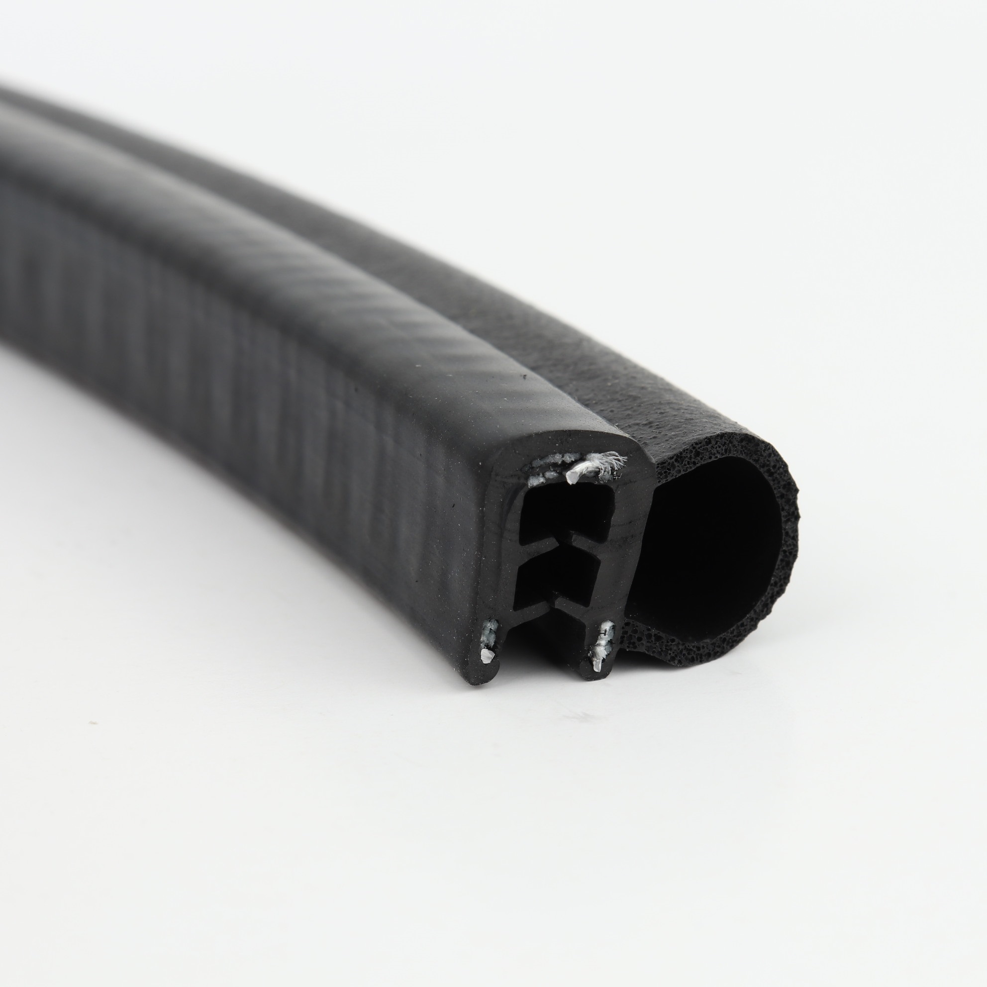 Kantenschutz-Dichtprofil - PVC/EPDM - mit Dichtung seitlich - Klemmbereich 1,5-3mm