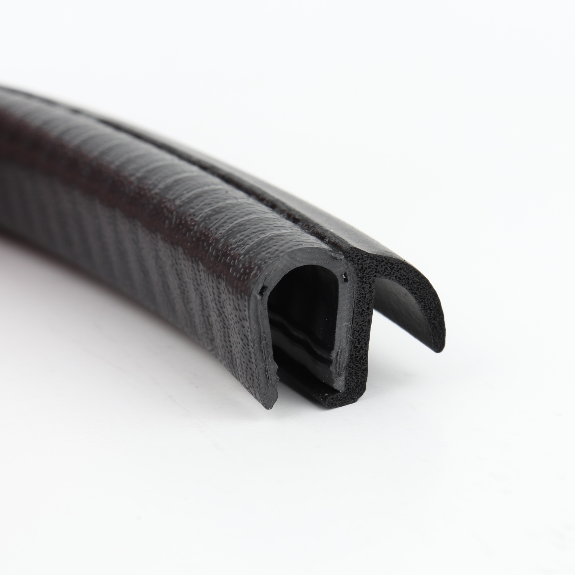 Kantenschutz-Dichtprofil - PVC/EPDM - mit Dichtlippe seitlich - Klemmbereich 6-8mm