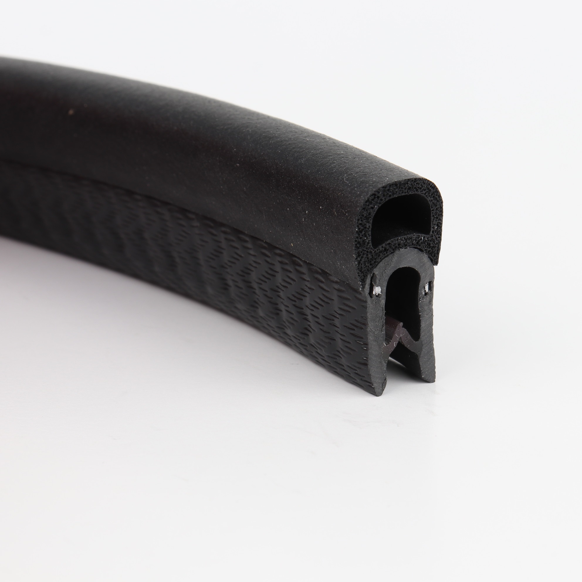 Kantenschutz-Dichtprofil - PVC/EPDM - mit Dichtung oben - Klemmbereich 1-4mm