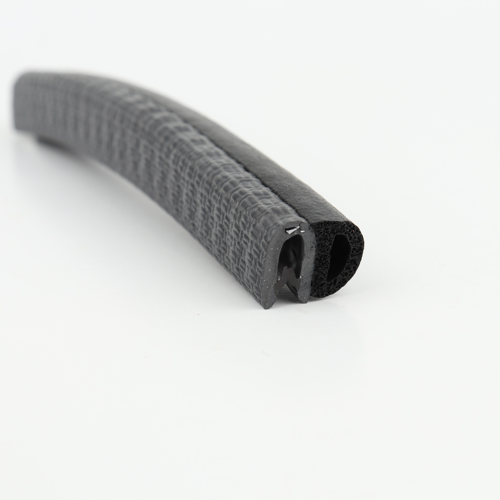 Kantenschutz-Dichtprofil - PVC/EPDM - mit Dichtung seitlich - Klemmbereich 1-2mm
