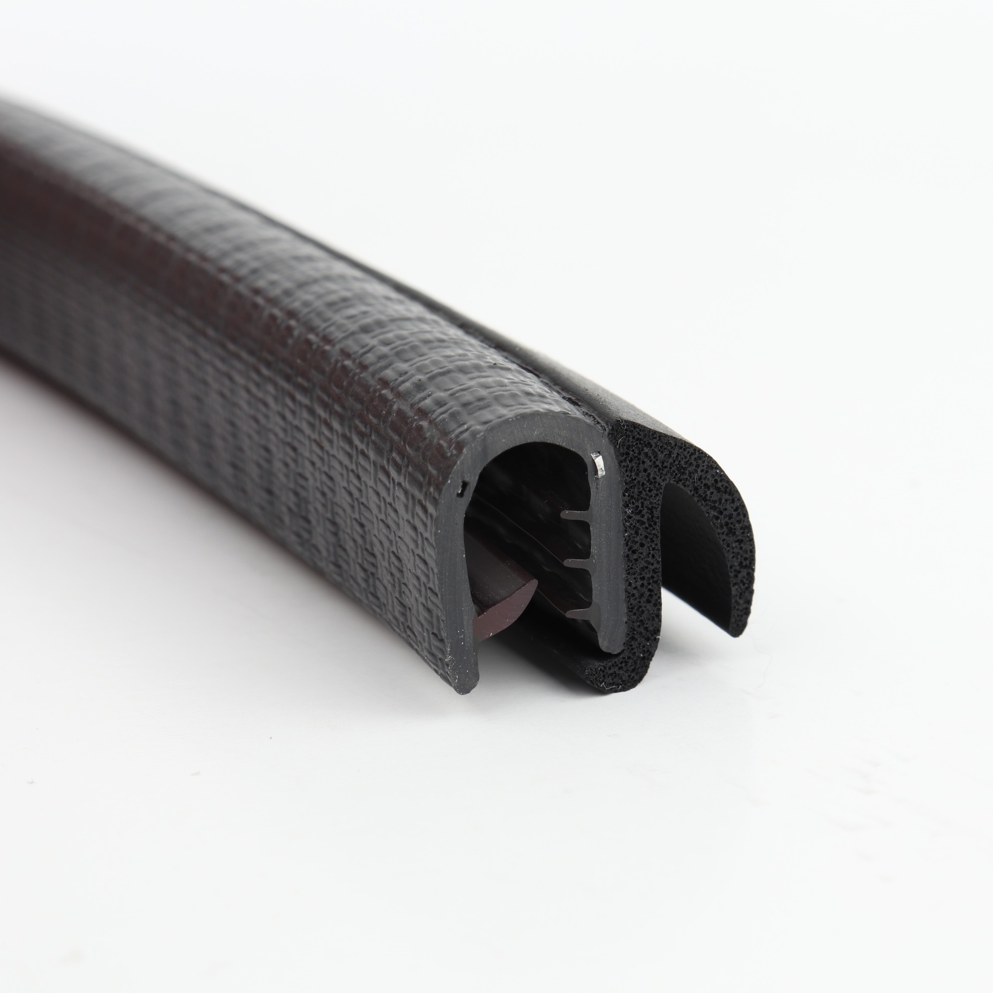 Kantenschutz-Dichtprofil - PVC/EPDM - mit Dichtlippe seitlich - Klemmbereich 4-6mm