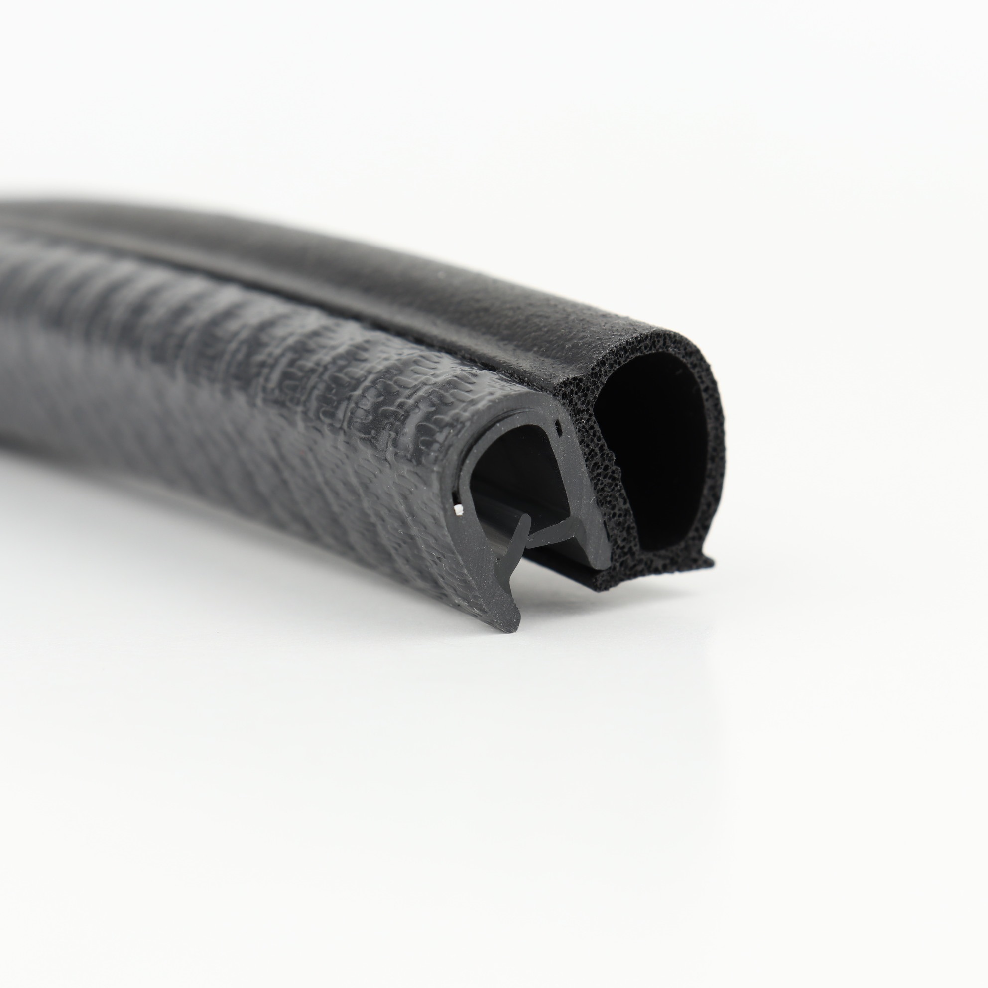 Kantenschutz-Dichtprofil - PVC/EPDM - mit Dichtung seitlich - Klemmbereich 1-4mm