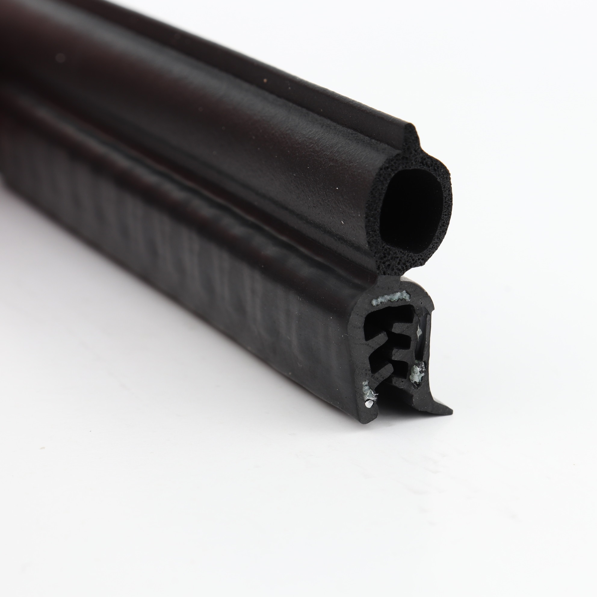 Kantenschutz-Dichtprofil - PVC/EPDM - mit Dichtung oben - Klemmbereich 1,5-3mm