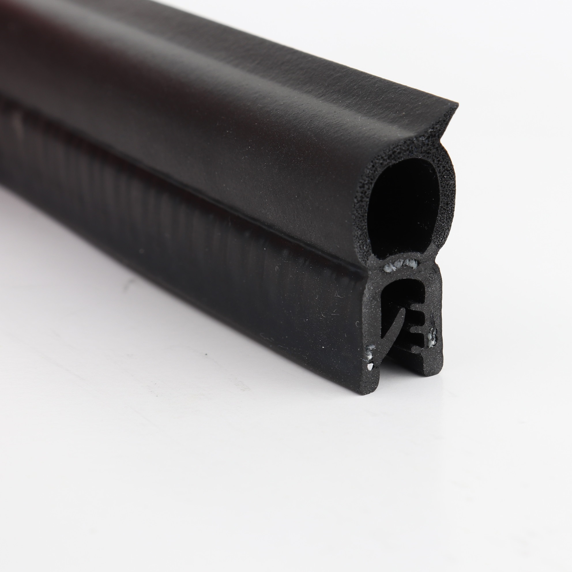 Kantenschutz-Dichtprofil - PVC/EPDM - mit Dichtung oben - Klemmbereich 1-2,5mm