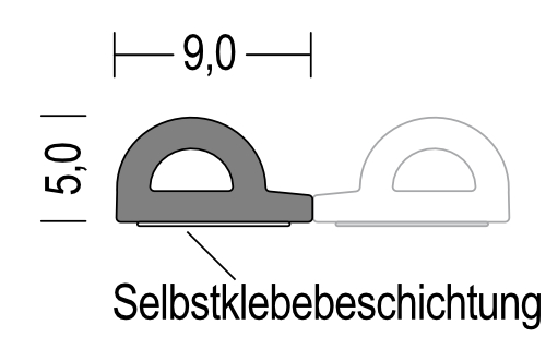 Zellkautschuk-P-Profil, Nr. 578.9509