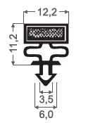 Kühlsystem- Eindrückprofil, Nr. ADMG-3131, transp.